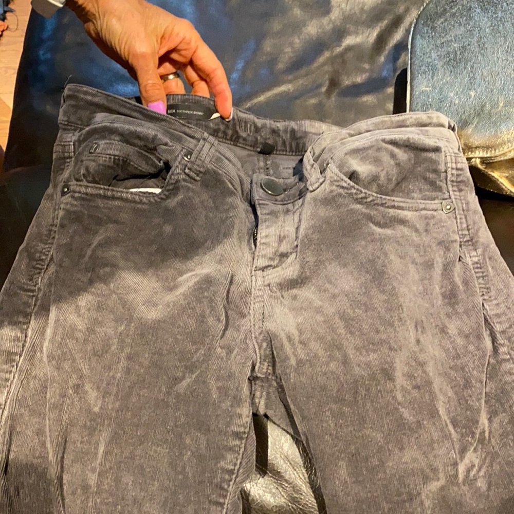 Size 4 corduroy grey Mia toothpick skinny pants